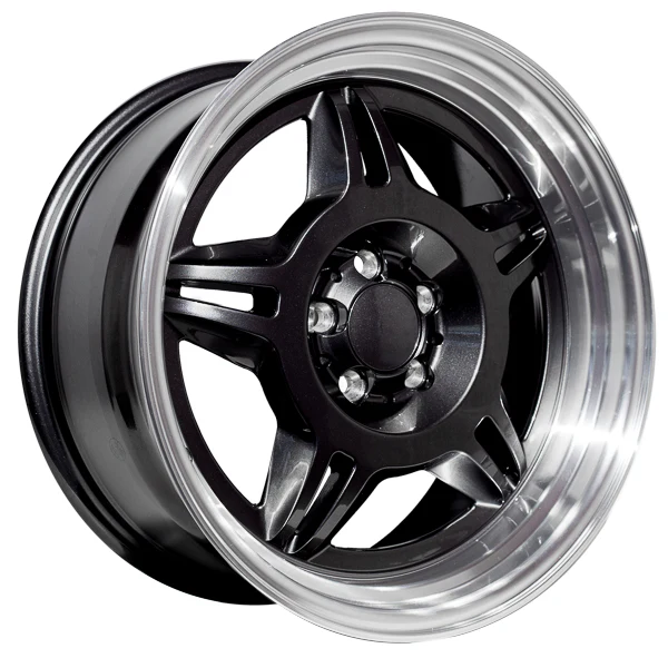 17" Evolution Racing Campina 4/100 8J ET30 CB73.1 Black Wheels