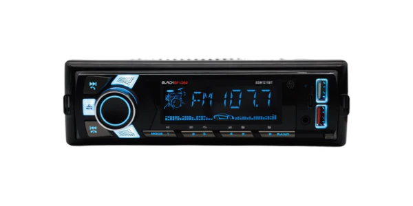 BlackSpider BSM1210BT 2USB Bluetooth AUX Ext Mic Radio - Car Audio