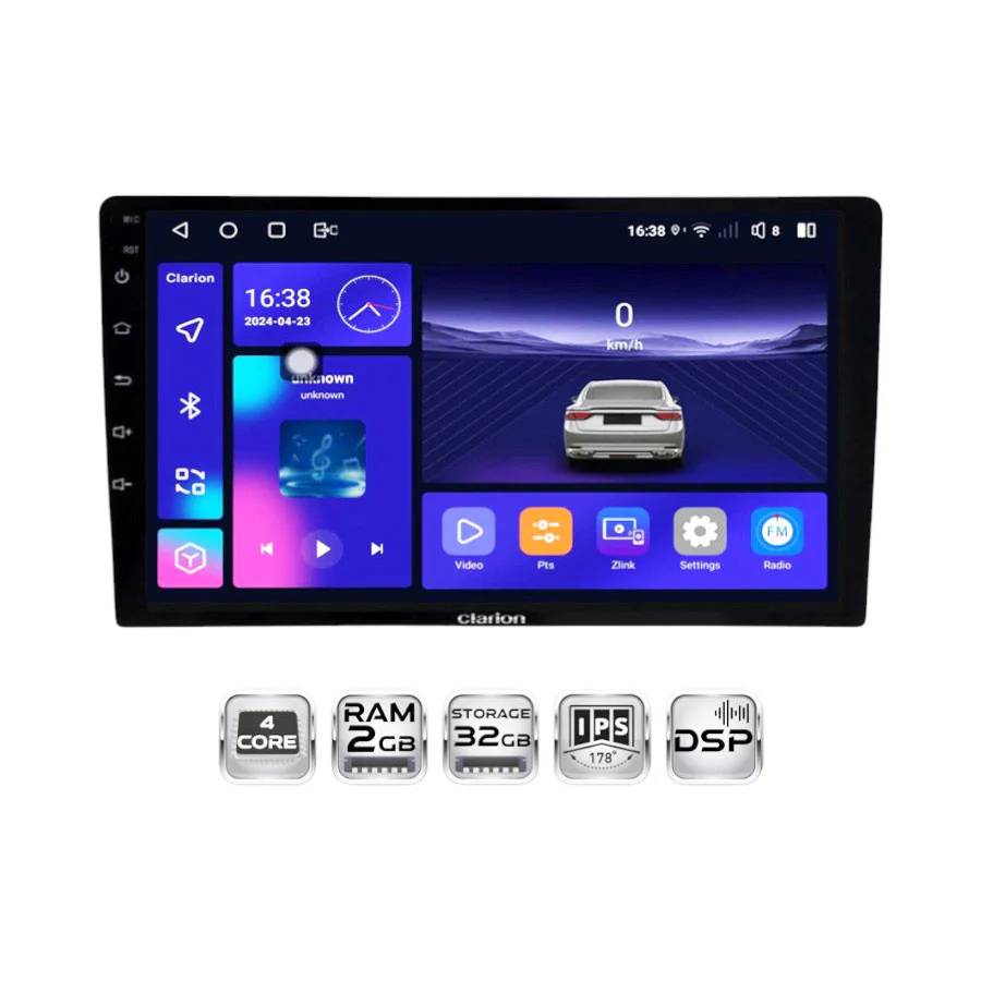 Clarion GL-300 10.1" Android Multi Media Player with Bluetooth & FM Radio - Car Audio