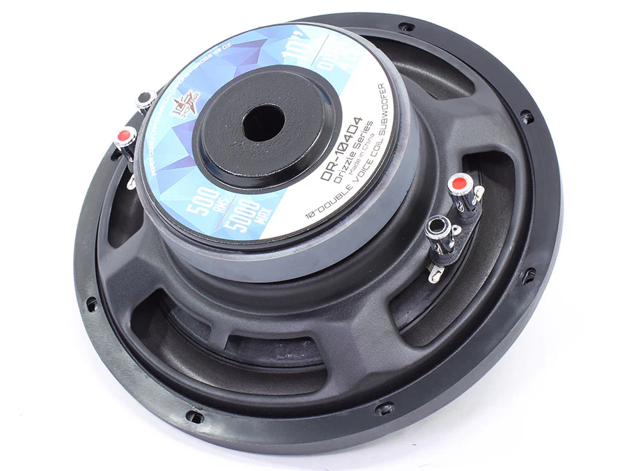 Ice Power IP-DR104D4 Drizzle Series 10" 5000w/500rms Slimline DVC Subwoofer - Car Audio