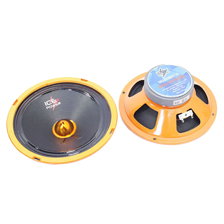 Ice Power IPS-1670OR 6.5" 800w 3way Bullet Speakers (Orange) - Car Audio