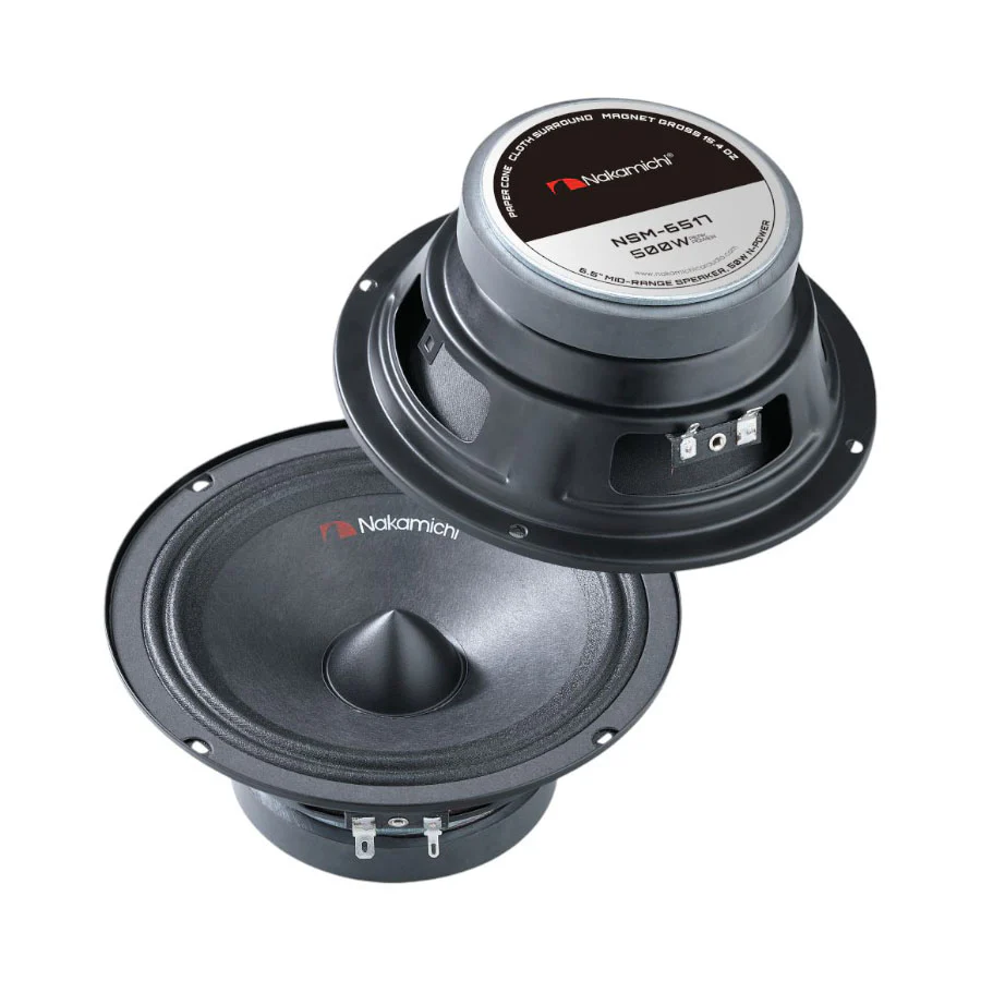 Nakamichi NKM-NSM-6517 6.5" 500w 50rms Midrange Speakers - Car Audio
