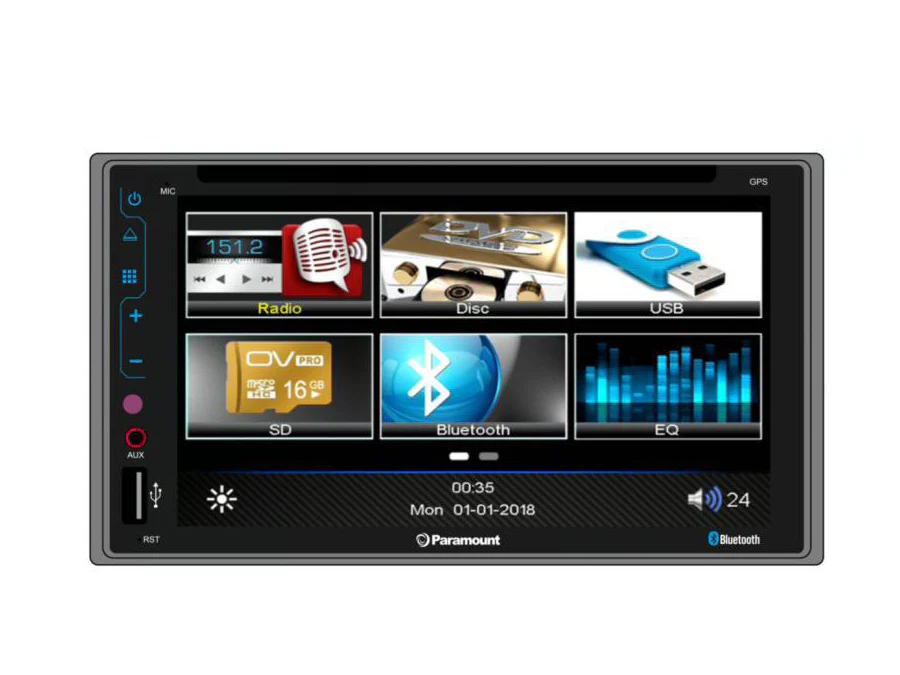 Paramount ZS6040BT Double Din Multimedia System - Car Audio