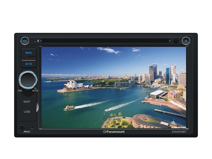 Paramount ZX6200NBT Double Din DVD with Bluetooth/USB - Car Audio