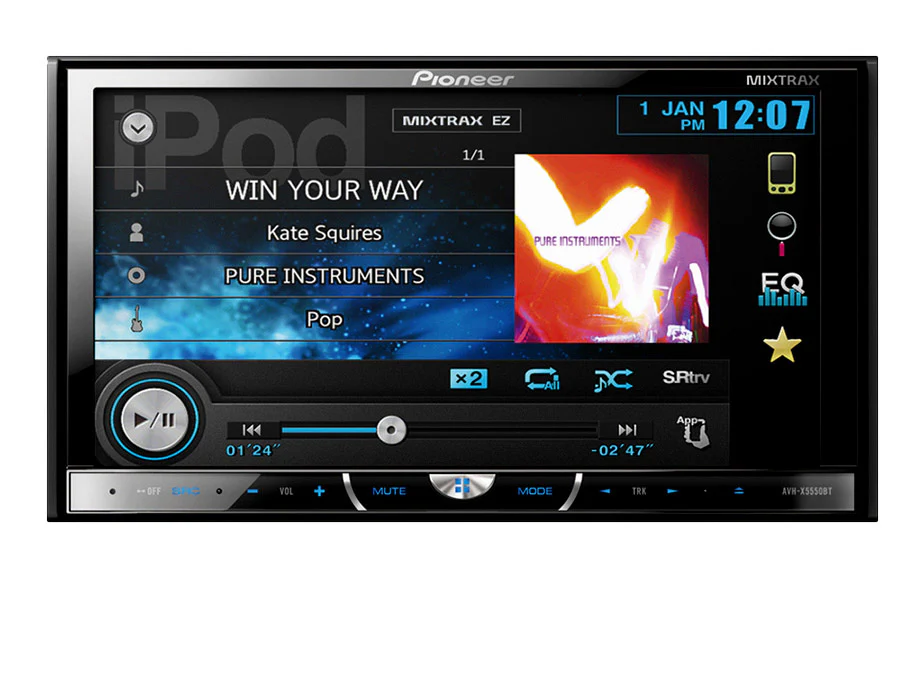 Pioneer AVH-X5550BT Double Din DVD System with USB/Bluetooth - Car Audio