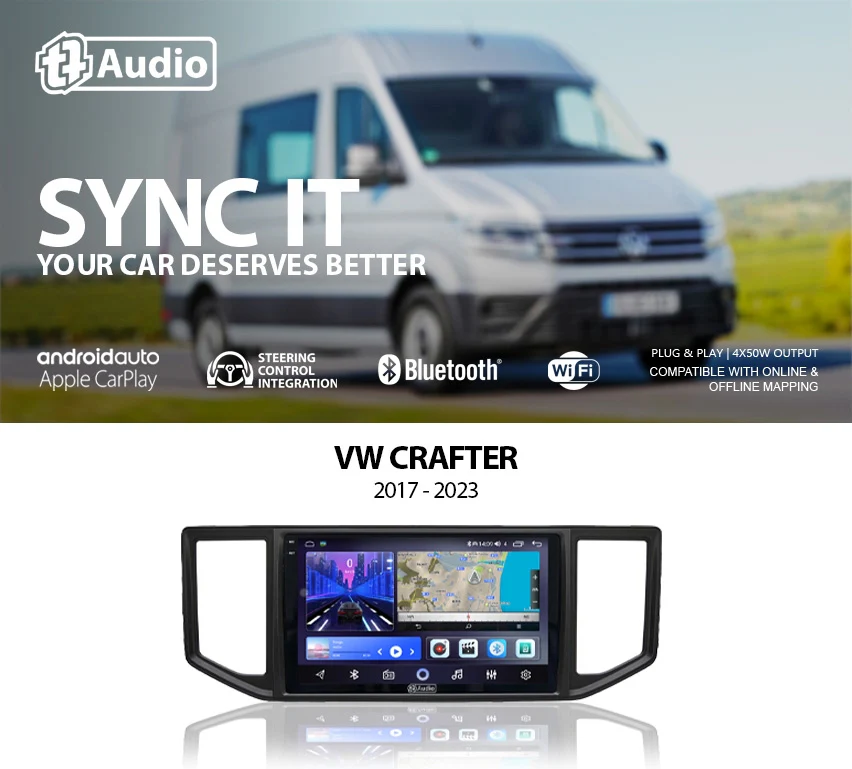 TT Audio 9" replacement radio for VW CRAFTER 2017 - 2024 (2K SCREEN) - Car Audio