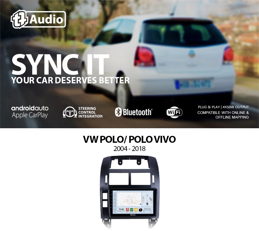 TT Audio 9" replacement radio for VW Polo 2004 - 2018 (CLASS D) - Car Audio
