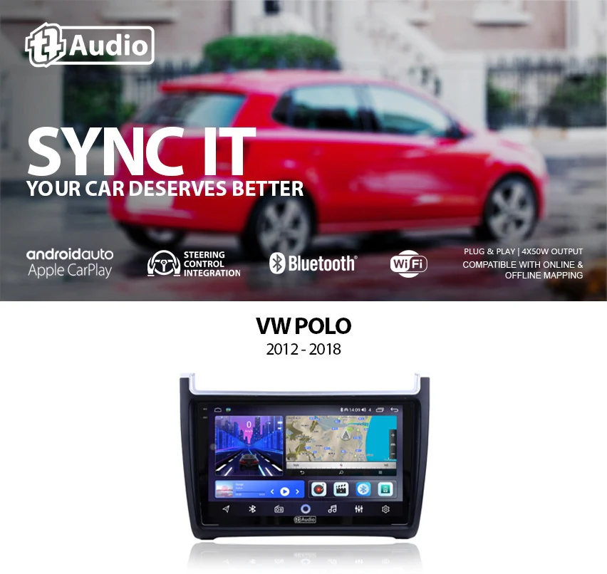 TT Audio 9" replacement radio for VW Polo 2012 - 2018 (2K SCREEN) - Car Audio