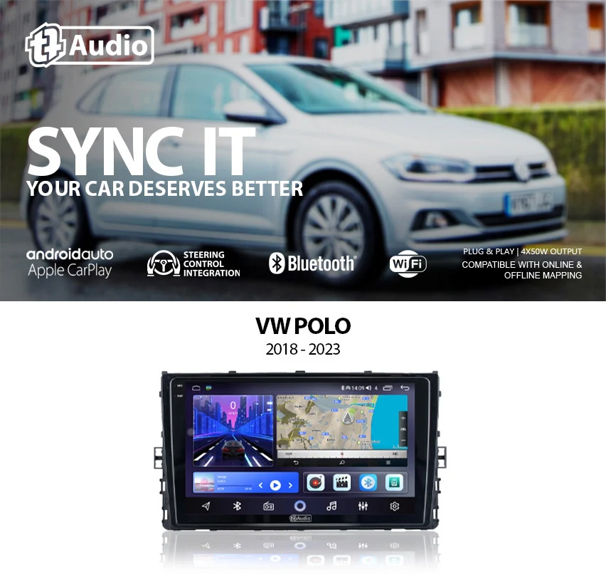 TT Audio Replacement Radio For VW POLO 2018-2024 (2K SCREEN) - Car Audio
