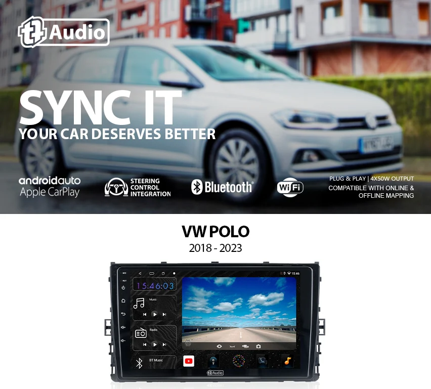 TT Audio Replacement Radio For VW POLO 2018-2024 (4G ULTRA) - Car Audio