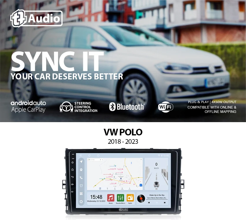 TT Audio Replacement Radio For VW POLO 2018-2024 (CLASS D) - Car Audio